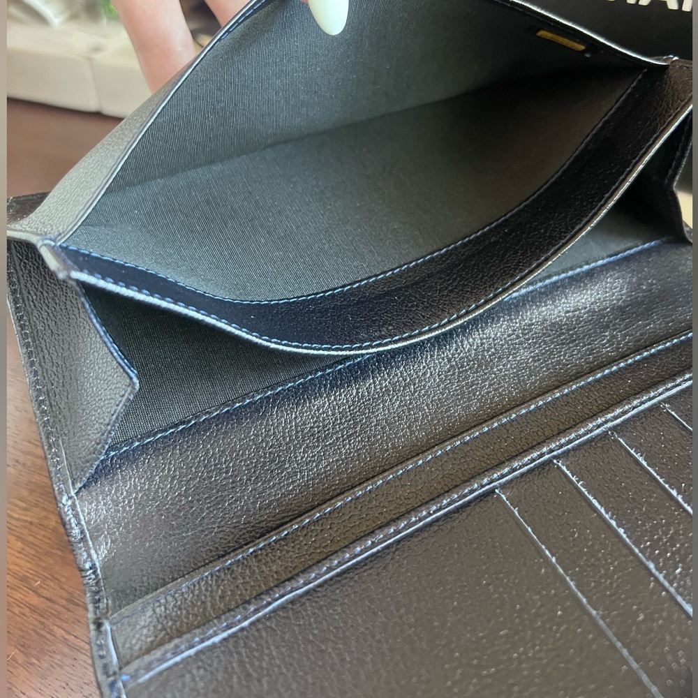 CHANEL Camellia Flower Empreinte Black Leather Bill Card Wallet with Box & Card - Picture 12 of 16